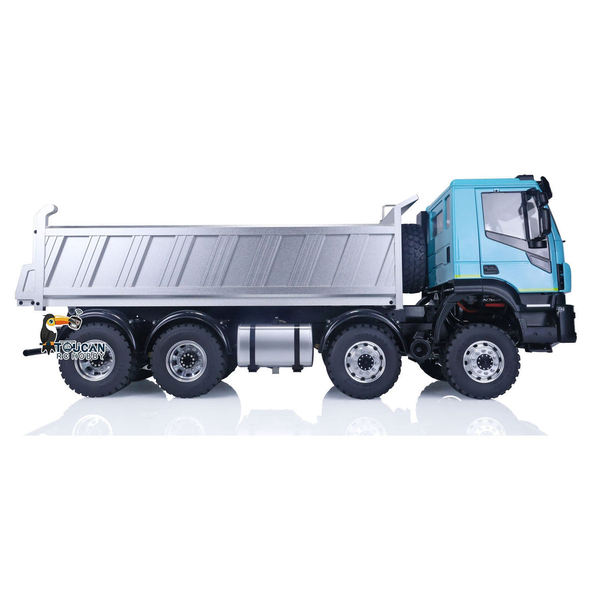 TOUCAN RC HOBBY LESU 1/14 Painted RTR RC Hydraulic Dump Truck 8X8 for Metal Chassis Lock Differential Steering Servo Charger ESC