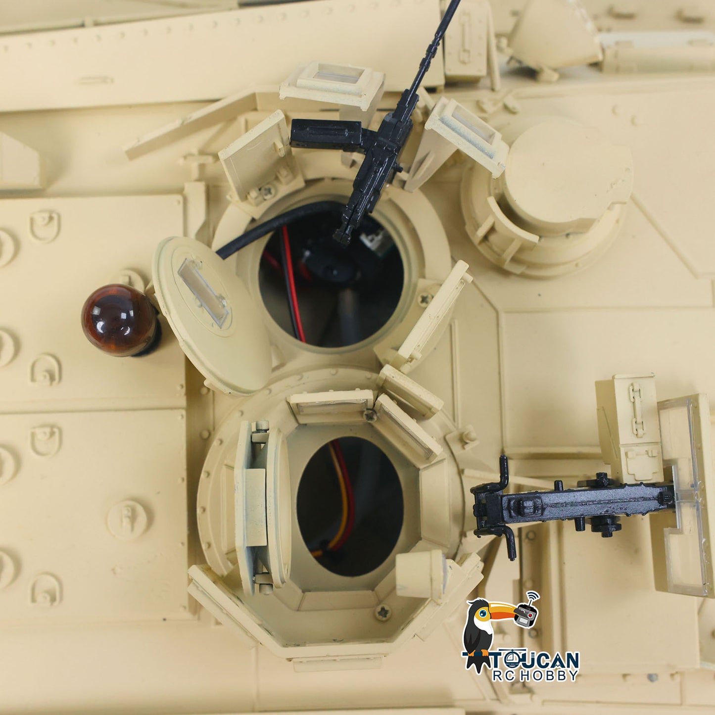 IN Stock TOUCAN 1/16 Metal RC Tank M1A2 Abrams IR Dual Current Driving Gearbox Barrel Recoil Elevation 360 Turret Rotation Smoke RTR Electric Periscope