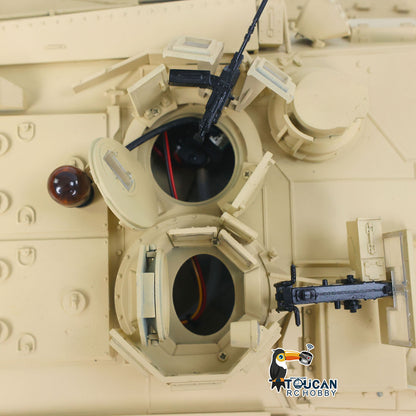IN Stock TOUCAN 1/16 Metal RC Tank M1A2 Abrams IR Dual Current Driving Gearbox Barrel Recoil Elevation 360 Turret Rotation Smoke RTR Electric Periscope