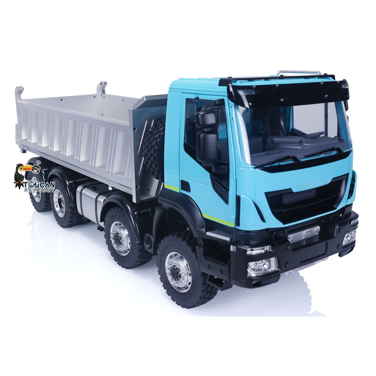 TOUCAN RC HOBBY LESU 1/14 Painted RTR RC Hydraulic Dump Truck 8X8 for Metal Chassis Lock Differential Steering Servo Charger ESC