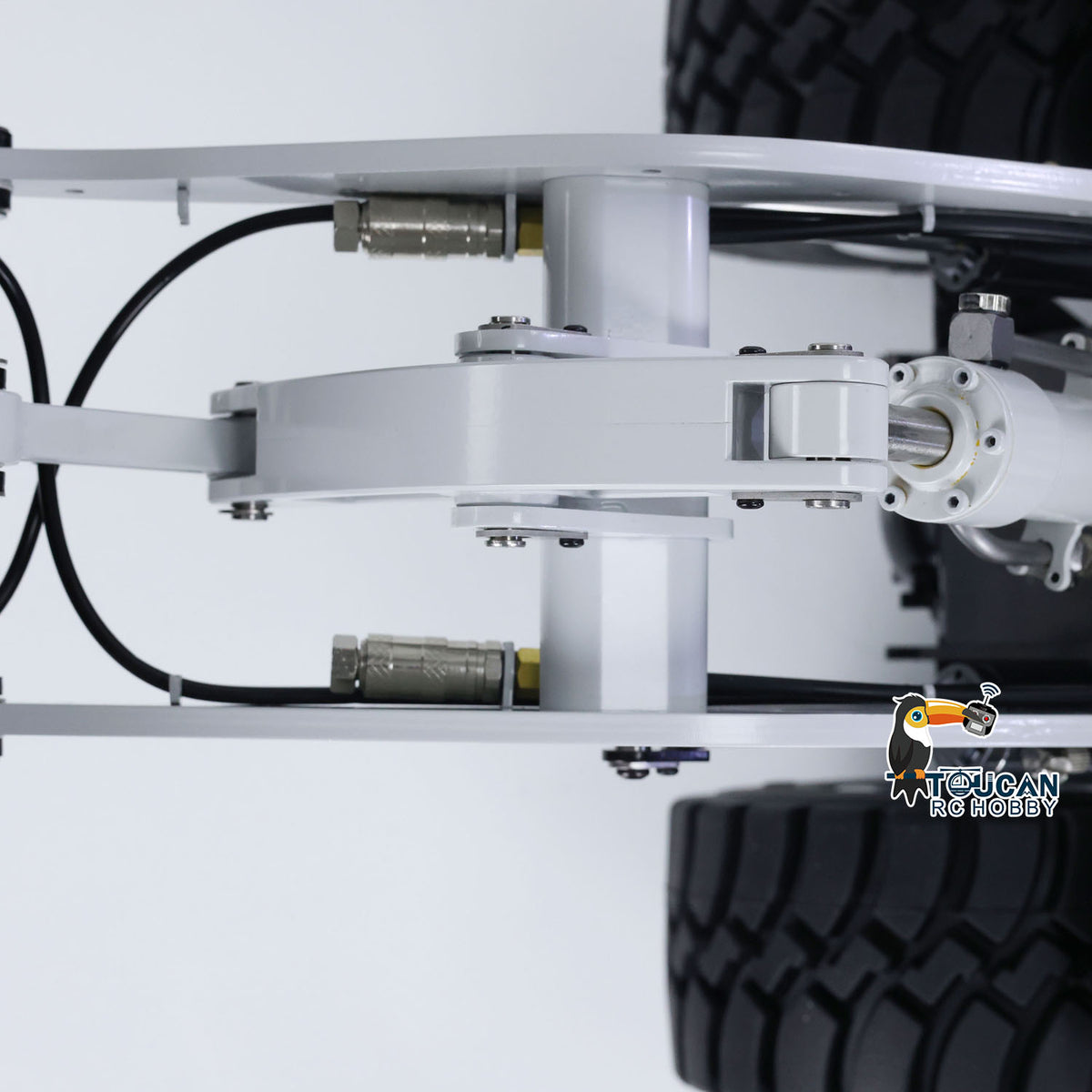 TOUCAN RC HOBBY MTM Metal 1/14 RC Hydraulic WA480 Loader Heavy Construction Vehicle Differential Lock Axles Quick Coupler Fork Light