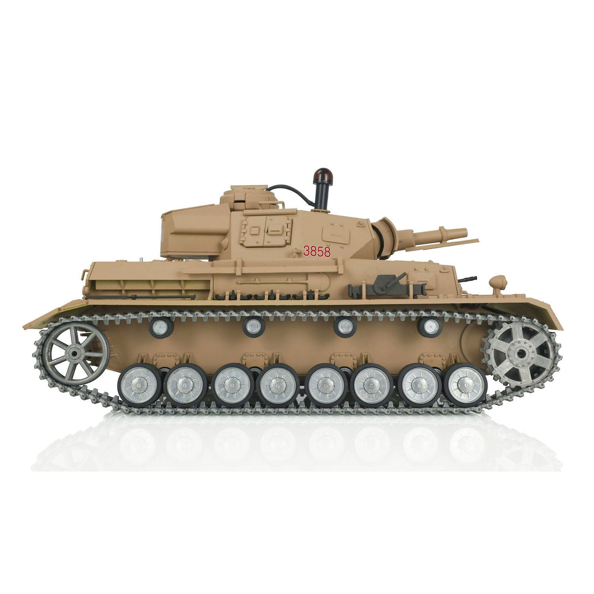 Henglong 1/16 TK7.0 Promotion German Panzer IV F RTR RC Tank 3858 360 Degrees Turret Smoke IR BB Metal Tracks Sprockets Idlers Road Wheels Gearbox Tracks