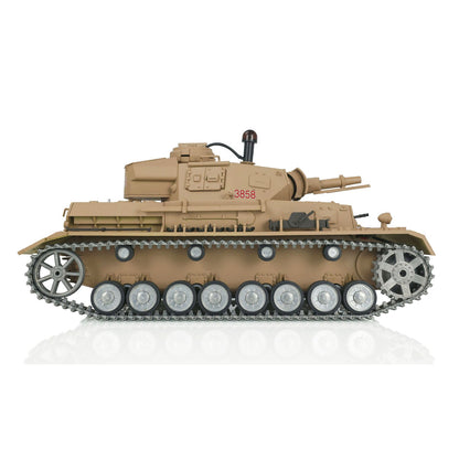 Henglong 1/16 TK7.0 Promotion German Panzer IV F RTR RC Tank 3858 360 Degrees Turret Smoke IR BB Metal Tracks Sprockets Idlers Road Wheels Gearbox Tracks