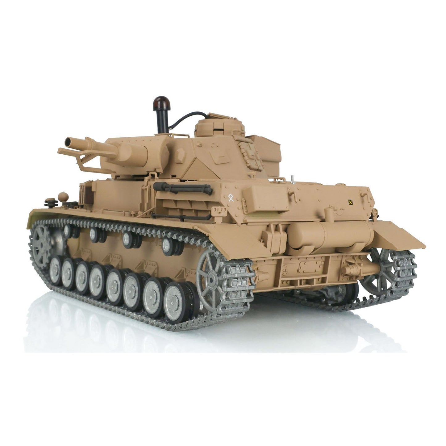 Henglong 1/16 TK7.0 Promotion German Panzer IV F RTR RC Tank 3858 360 Degrees Turret Smoke IR BB Metal Tracks Sprockets Idlers Road Wheels Gearbox Tracks