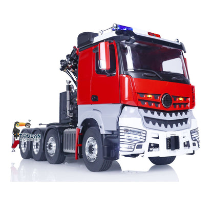 TOUCAN RC HOBBY 1/14 Metal 8x8 RC Crane Tractor Truck PNP/RTR 2-Speed Gearbox Differential Lock Hydraulic Support Legs Light Sound Front Hook 1851 3363 Chassis for Model Collectors