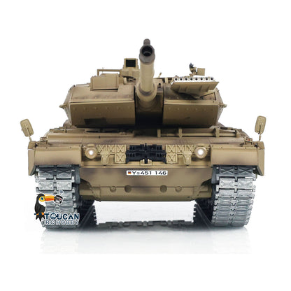 TD 1:16 RC Panzer Deutscher Leopard2A7 Fernbedienung Infrarot und BB Kampfpanzer Elektroauto Metallrad Elektropanzer Laufrückstoß