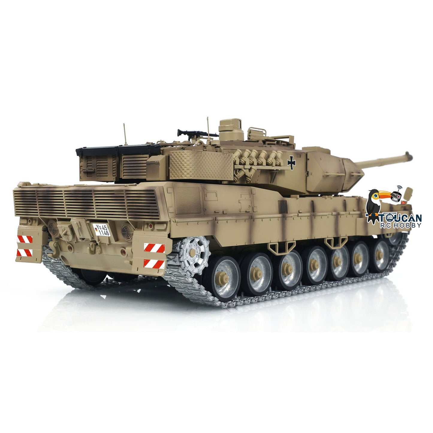 TD 1:16 RC Panzer Deutscher Leopard2A7 Fernbedienung Infrarot und BB Kampfpanzer Elektroauto Metallrad Elektropanzer Laufrückstoß