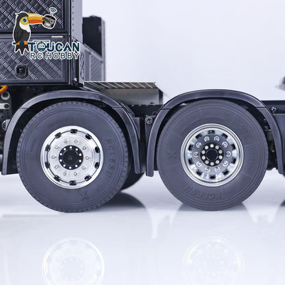 TOUCAN RC HOBBY 1/14 Metal 8x8 RC Crane Tractor Truck PNP/RTR 2-Speed Gearbox Differential Lock Hydraulic Support Legs Light Sound Front Hook 1851 3363 Chassis for Model Collectors