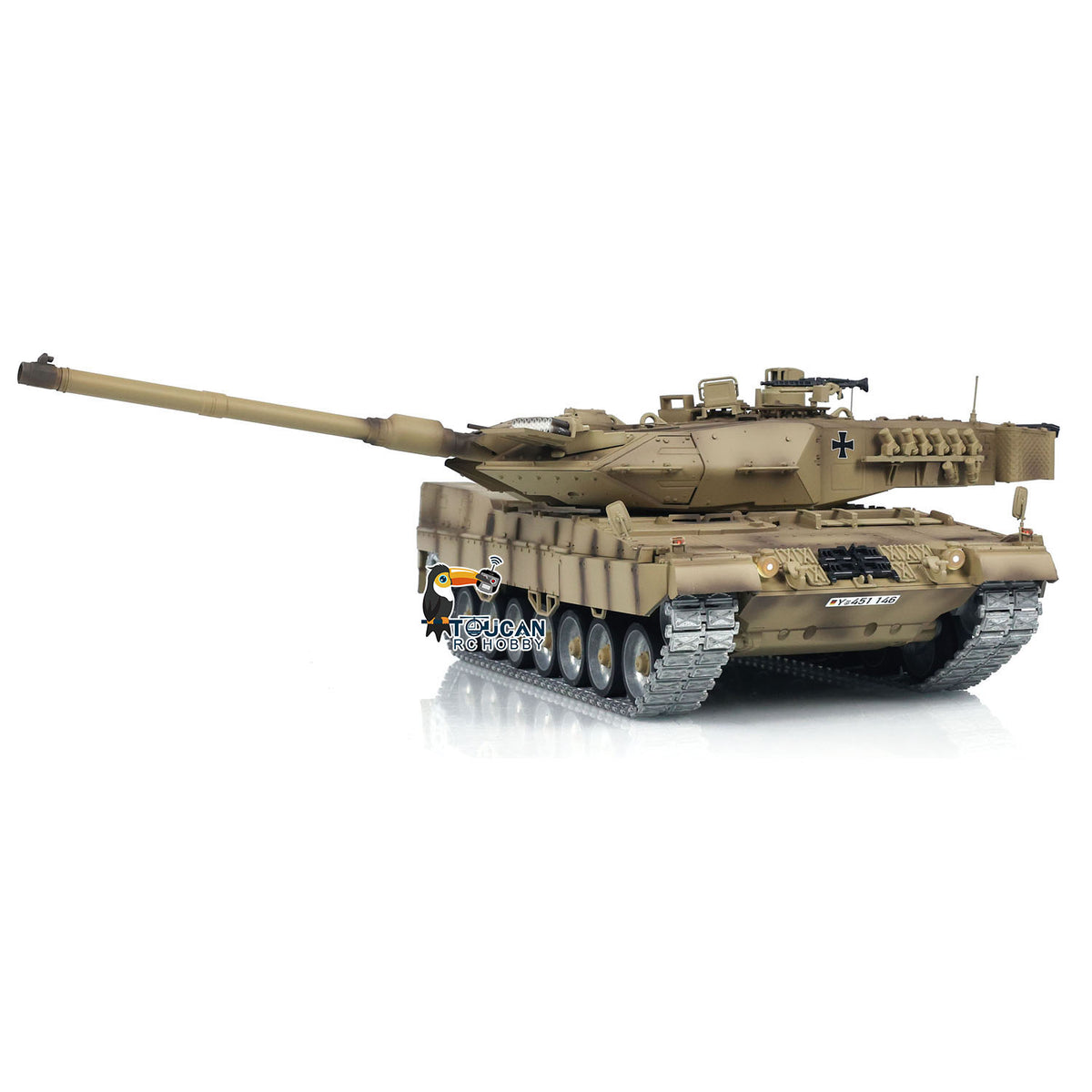TD 1:16 RC Panzer Deutscher Leopard2A7 Fernbedienung Infrarot und BB Kampfpanzer Elektroauto Metallrad Elektropanzer Laufrückstoß