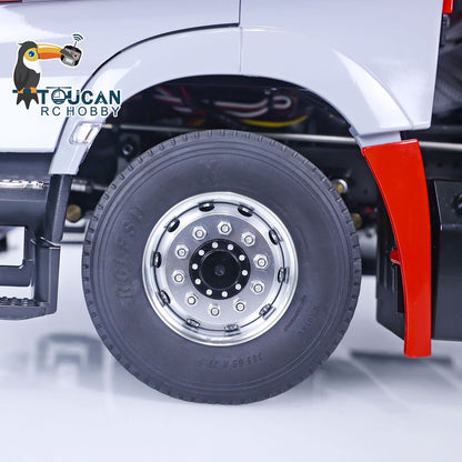 TOUCAN RC HOBBY 1/14 Metal 8x8 RC Crane Tractor Truck PNP/RTR 2-Speed Gearbox Differential Lock Hydraulic Support Legs Light Sound Front Hook 1851 3363 Chassis for Model Collectors