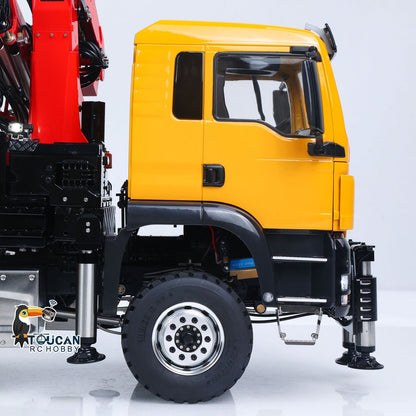 TOUCAN RC HOBBY Big Discount! LESU 3363 1/14 8X8/6X6 Metal RC Hydraulic Crane Dumper Truck Axles Differential Locks 7CH Valve 6 Outriggers 3-speed Gearbox Light Sound for Adult