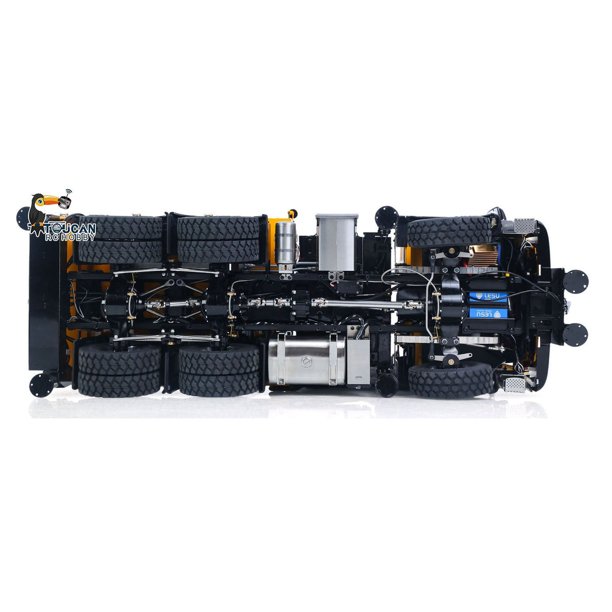 TOUCAN RC HOBBY Big Discount! LESU 3363 1/14 8X8/6X6 Metal RC Hydraulic Crane Dumper Truck Axles Differential Locks 7CH Valve 6 Outriggers 3-speed Gearbox Light Sound for Adult