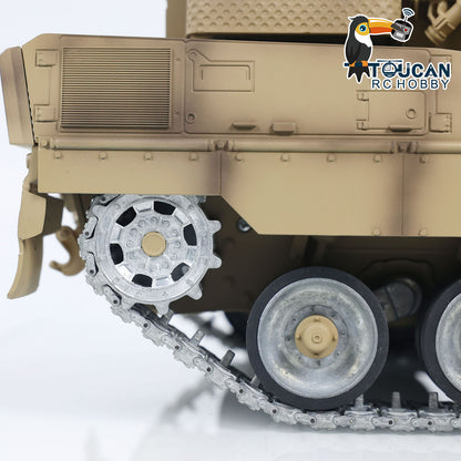 TD 1:16 RC Panzer Deutscher Leopard2A7 Fernbedienung Infrarot und BB Kampfpanzer Elektroauto Metallrad Elektropanzer Laufrückstoß