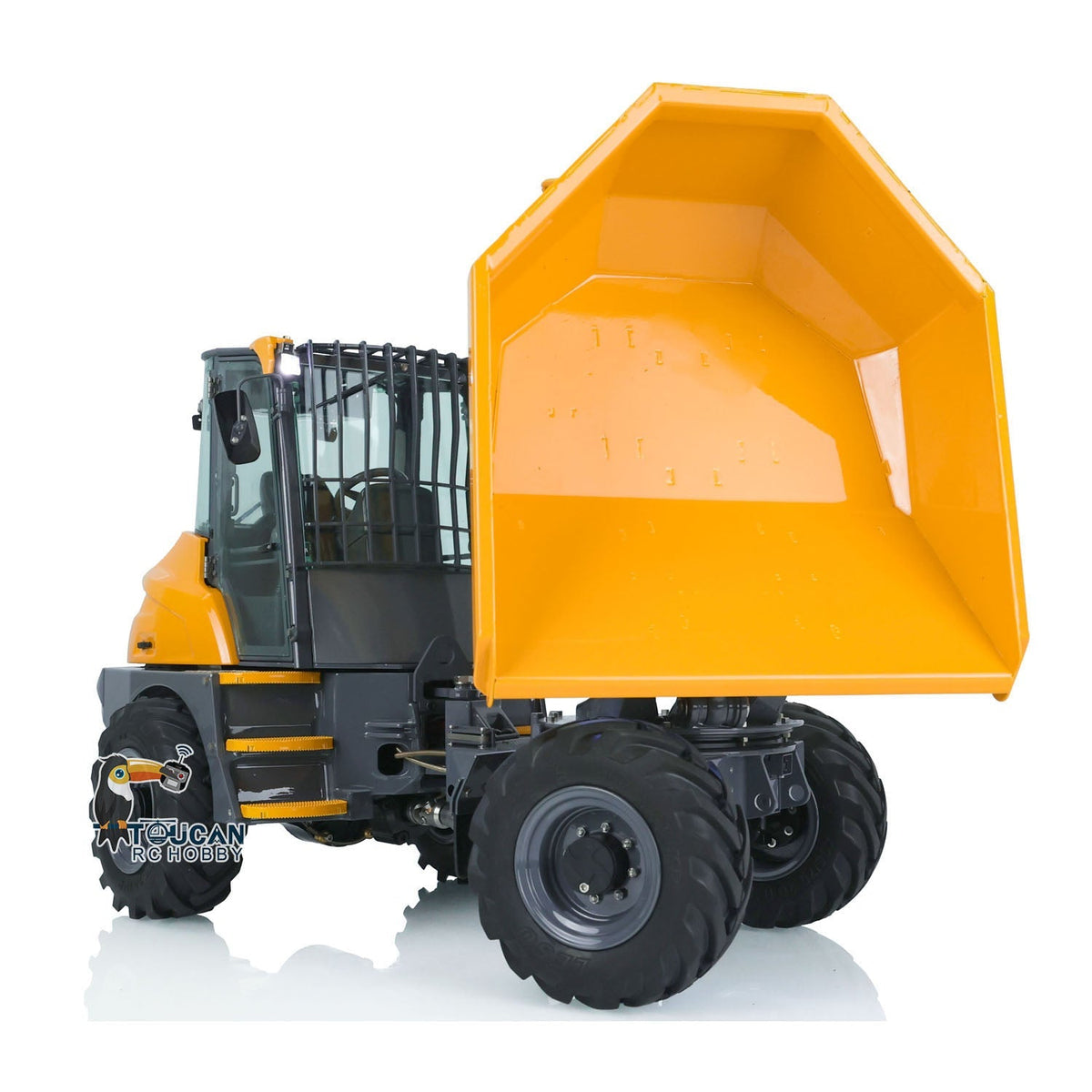 TOUCAN RC HOBBY LESU 1/14 4X4 Painted AOUE 6MDX Metal Articulated Remote Controlled Hydraulic Dumper Truck Tipper Car ESC PNP Motor