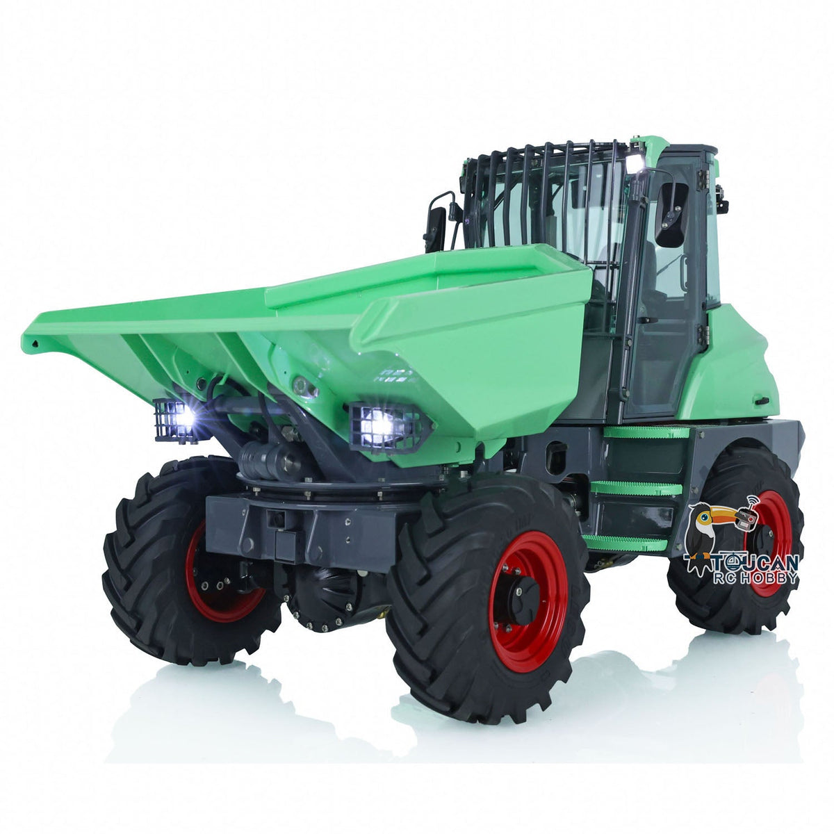 TOUCAN RC HOBBY LESU 1/14 Metal Painted RC Remote Controlled Hydraulic Articulated Dumpers AOUE 6MDX Ready To Run Motor ESC Light System