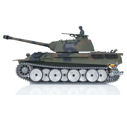 Henglong 1/16 TK7.0 Profession German Panther RTR RC Tank 3819 IR BB 360 Degrees Turret Smoke Metal Tracks Sprockets Idlers Road Wheels Gearbox