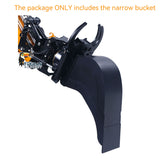 SFROG Metal Narrow Bucket/Ripper /3CH Valve Hydraulic Wrist Upgraded Parts for 1/14 RC Hydraulic Excavator Construction Machine