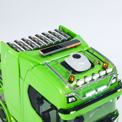 8x8 Metallchassis 1/14 RC Sattelzugmaschine 770S Funkfernsteuerung LKW ST8 Sender Batterie RTR Warnleuchten Scheinwerfer Magnetdach