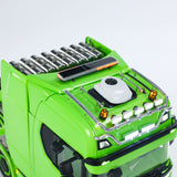 8x8 Metal Chassis 1/14 RC Tractor Truck 770S Radio Control Lorry ST8 Transmitter Battery RTR Warning Lights Spotlight Magnetic Roof