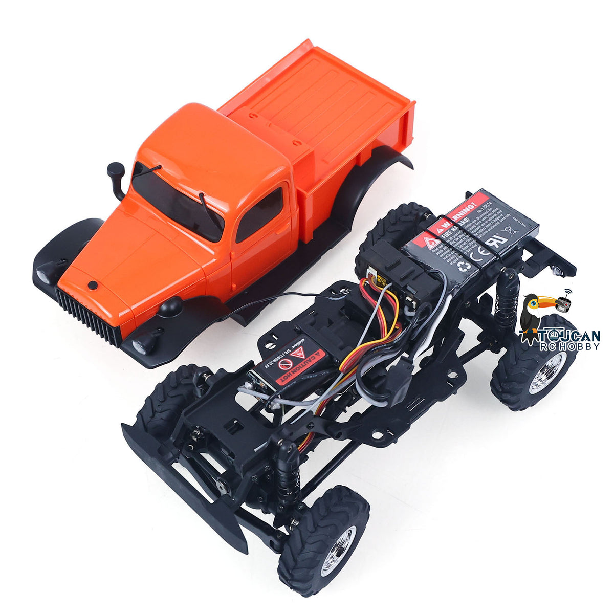 TOUCAN RC HOBBY Udi RC UCX2401 4WD 2Speed Gearbox 1/24 Remote Control Crawler RC Off Road Car Metal Chassis Rail RTR Brushed Motor Light No Sound