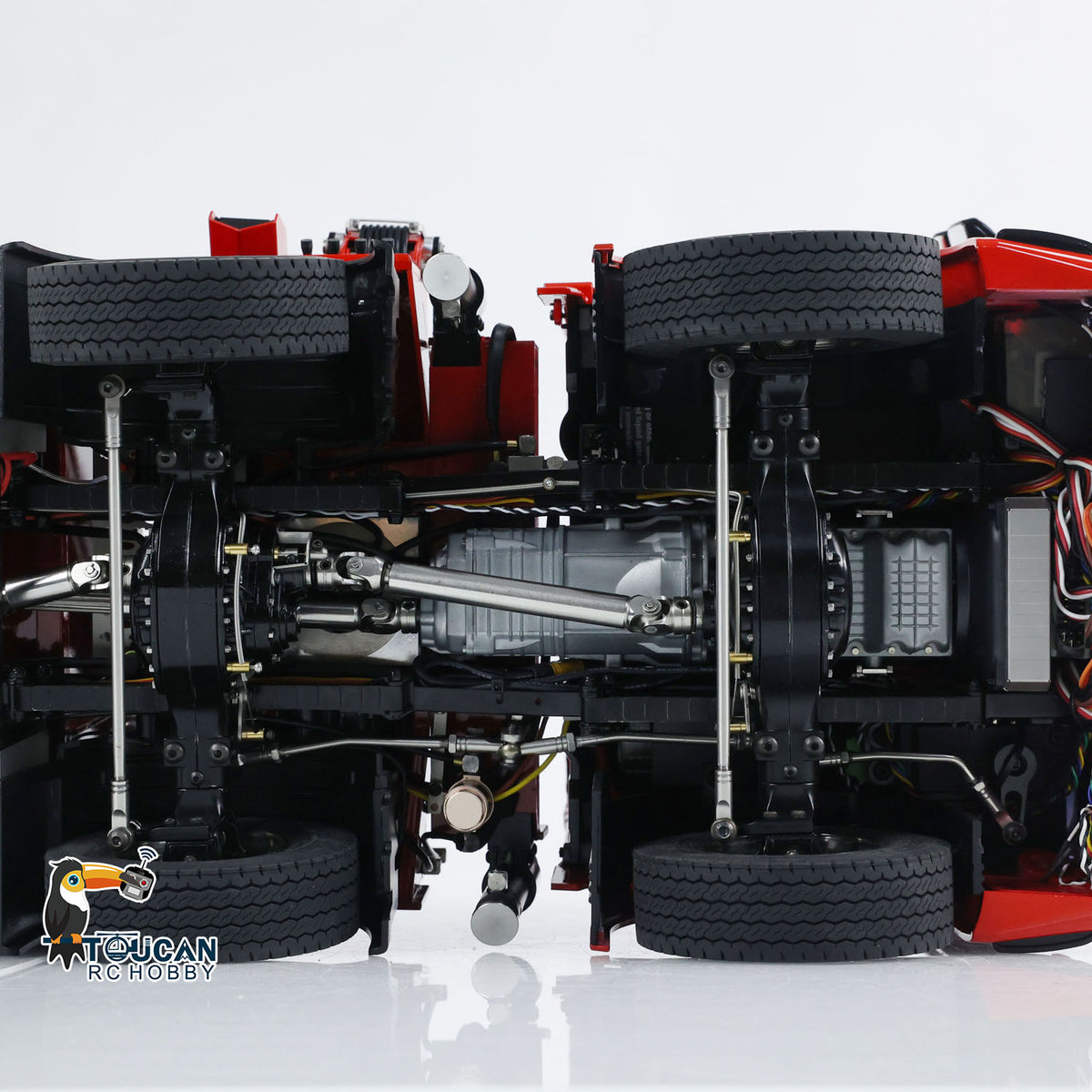 TOUCAN RC HOBBY 1/14 Hydraulic RC Crane Tractor Truck 8x8 Electric Car Quick Attached Bucket Standard Wheel Reduction Axle Three-speed Gearbo