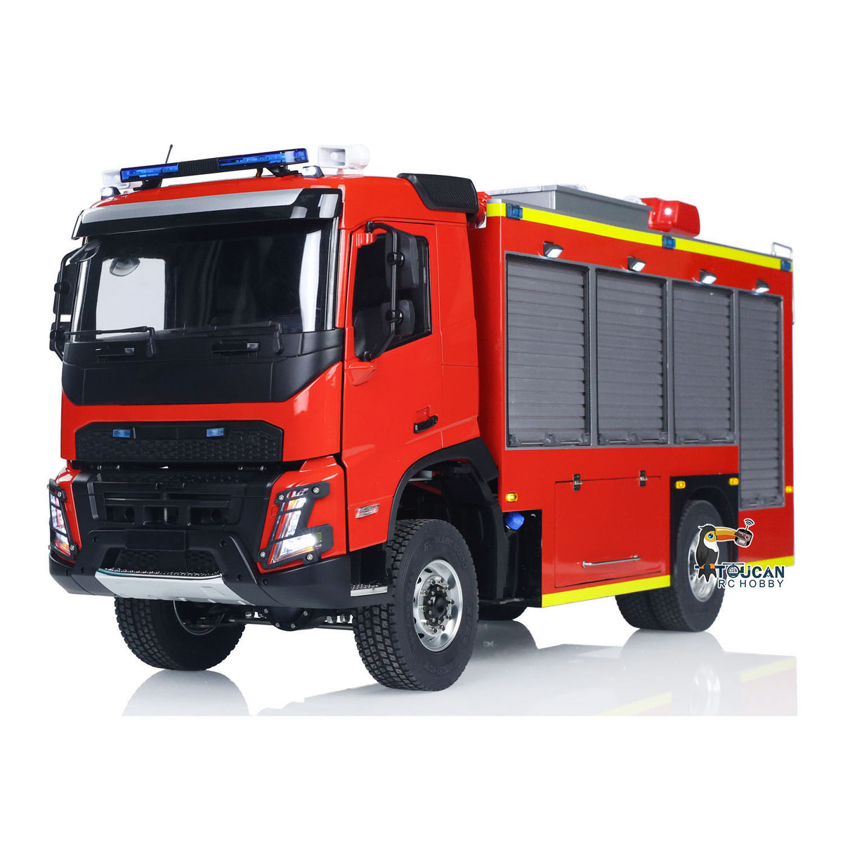 TOUCAN RC HOBBY 1/14 RTR Electric Model Car 4X4 Metal Axles Gearbox Remote Control Fire Fighting Vehicle BZ Flysky i6S Radio 2Speed Light Sound