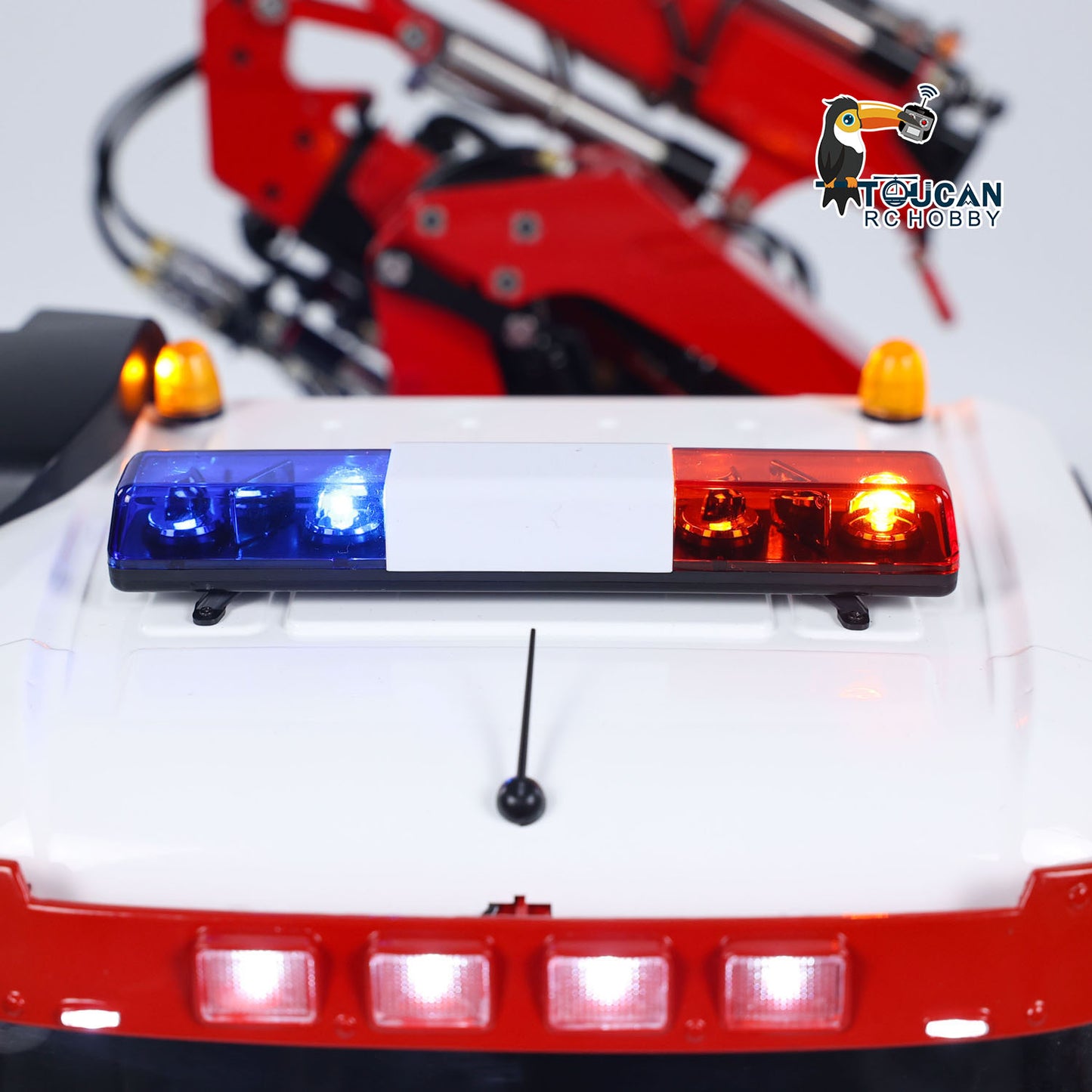 TOUCAN Lackierter 1/14 RC Hydraulikkran-LKW 8x8 Schwermetall-Chassis RTR Funksteuerung Traktor Auto Modell Fly Jib