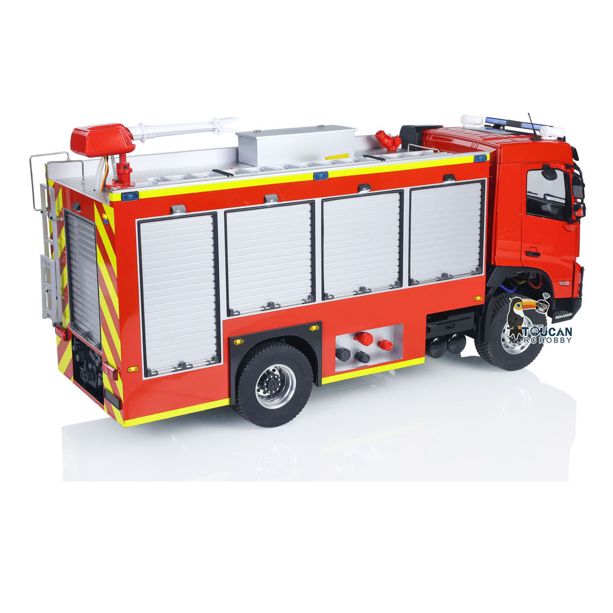 TOUCAN RC HOBBY 1/14 RTR Electric Model Car 4X4 Metal Axles Gearbox Remote Control Fire Fighting Vehicle BZ Flysky i6S Radio 2Speed Light Sound