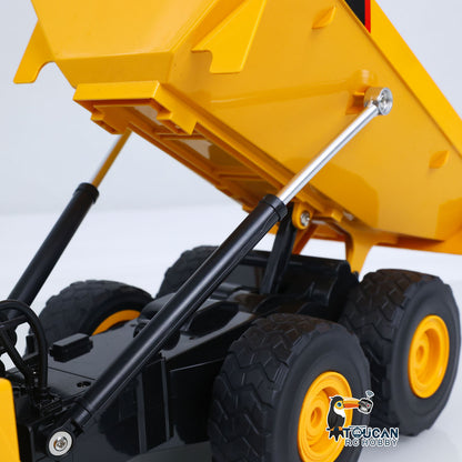 HUINA 1/16 Half Metal Electric Remote Control Dump Truck 553 RC Construction Vehicle Tipper Lights Sounds Effect RTR Model