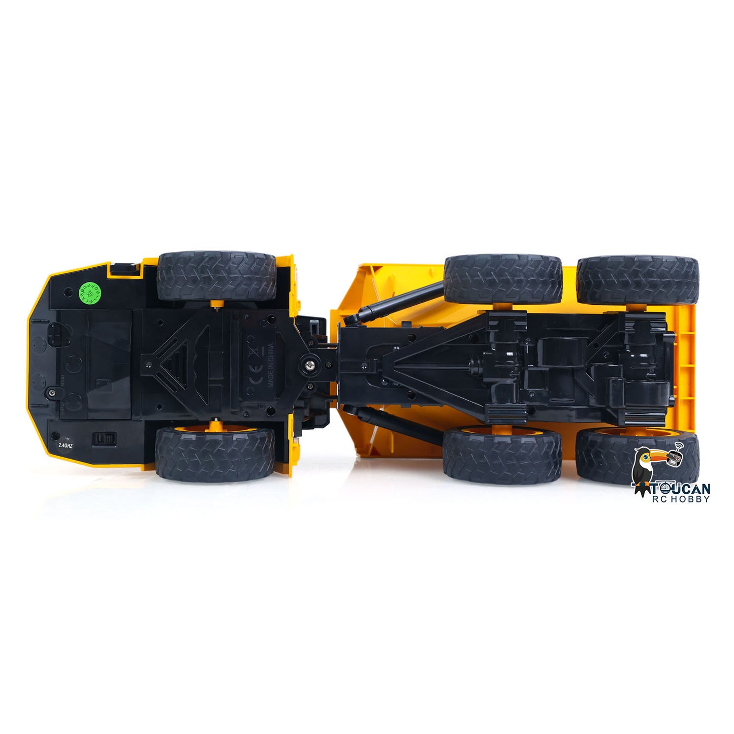 HUINA 1/16 Half Metal Electric Remote Control Dump Truck 553 RC Construction Vehicle Tipper Lights Sounds Effect RTR Model