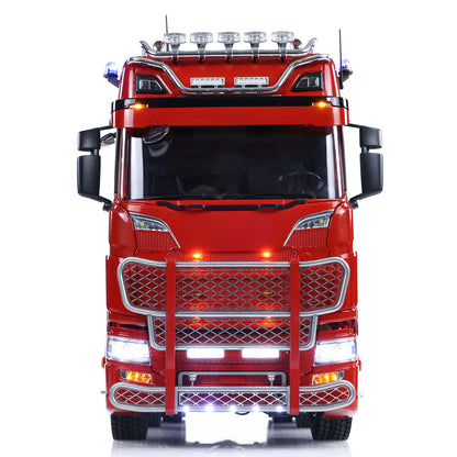 1/14 RC Sattelzugmaschine 770S 8x8 Metallchassis Fernbedienung LKW Sperrdifferential 3-Gang-Kabinenfederung Raucher ST8 Batterie