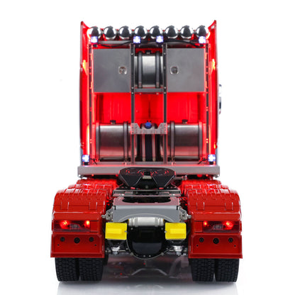 1/14 RC Sattelzugmaschine 770S 8x8 Metallchassis Fernbedienung LKW Sperrdifferential 3-Gang-Kabinenfederung Raucher ST8 Batterie