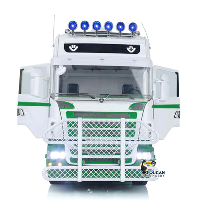 1/14 TOUCAN Lackiert RC Sattelzugmaschine 6x6 Metallchassis Fernbedienung Autos Modell Licht Ton Rauch
