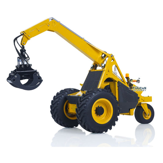TOUCAN RC HOBBY LESU Aoue 225A 1/14 Metal Hydraulic RC Log Loader A0019 with Timber Grapple 4CH Directional Valve Brushless Motor Sound Light System