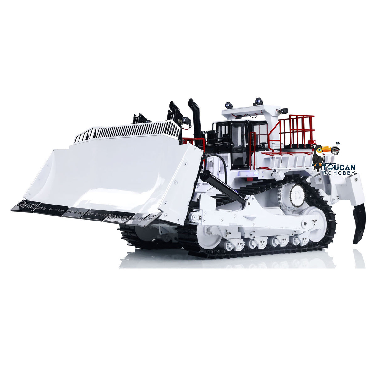 BSM-1-14-BA Ready to Run 1/14 Metal Hydraulic Bulldozer w/3 Plows, Ladder, Smoking Exhaust & Radio