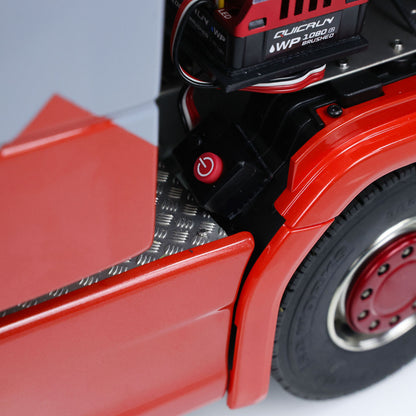 1/14 RC Sattelzugmaschine 770S 8x8 Metallchassis Fernbedienung LKW Sperrdifferential 3-Gang-Kabinenfederung Raucher ST8 Batterie