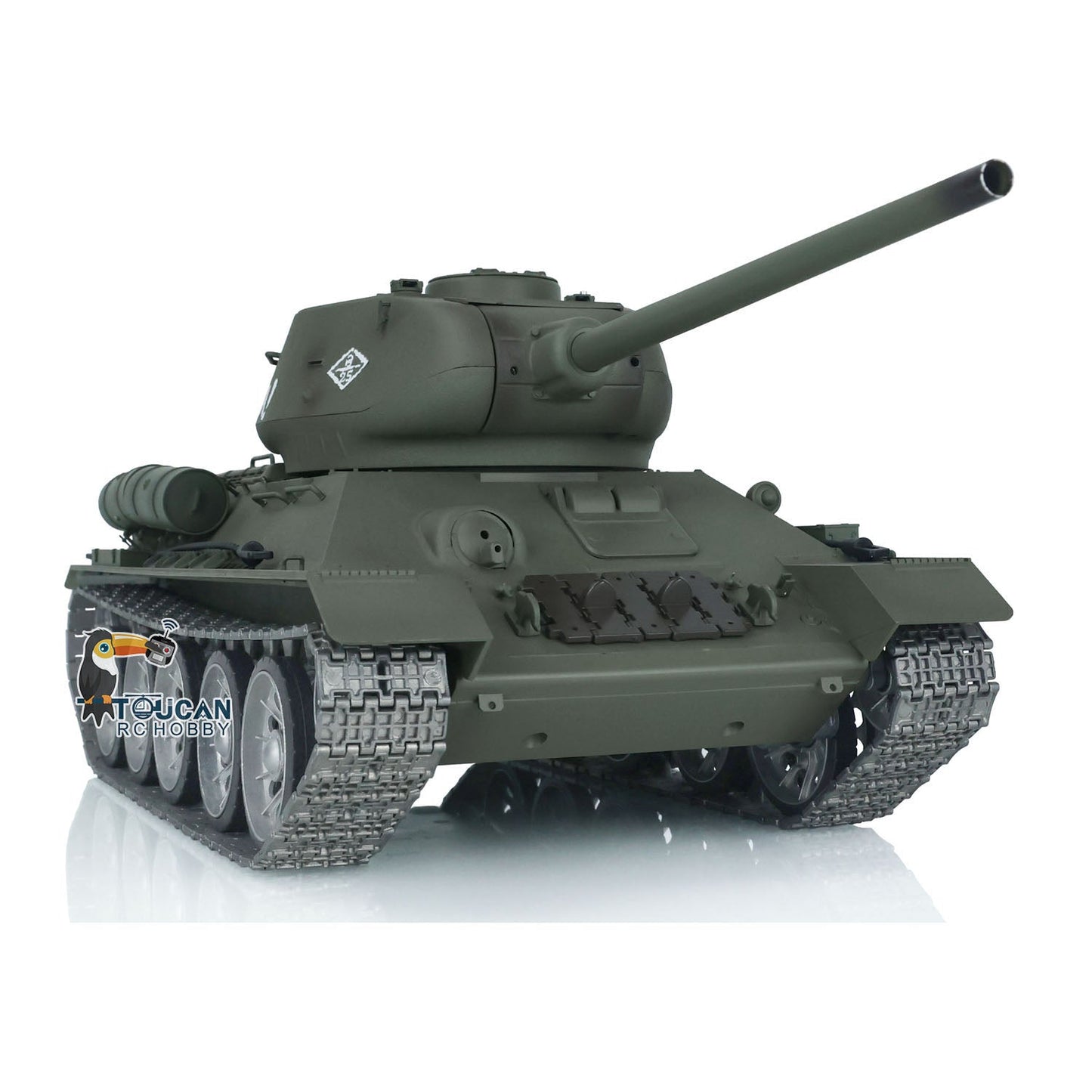 Henglong 1/16 TK7.0 Soviet Union T34-85 3909 RTR RC Tank BB IR Barrel Recoil 360 Degrees Turret Metal Tracks Sprockets Idlers Road Wheels