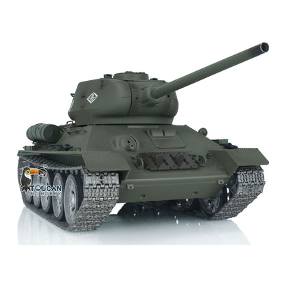 Henglong 1/16 TK7.0 Soviet Union T34-85 3909 RTR RC Tank BB IR Barrel Recoil 360 Degrees Turret Metal Tracks Sprockets Idlers Road Wheels
