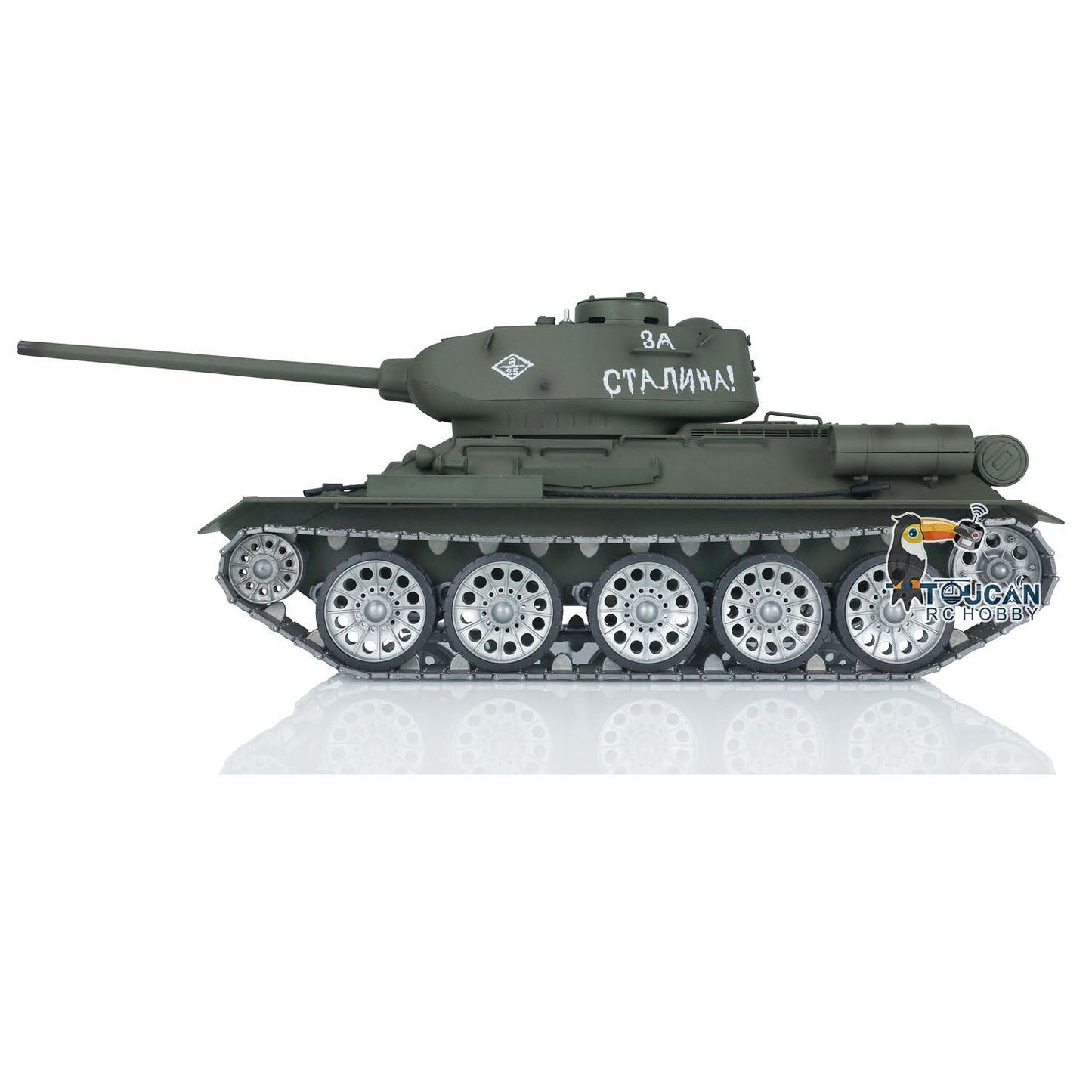 Henglong 1/16 TK7.0 Soviet Union T34-85 3909 RTR RC Tank BB IR Barrel Recoil 360 Degrees Turret Metal Tracks Sprockets Idlers Road Wheels
