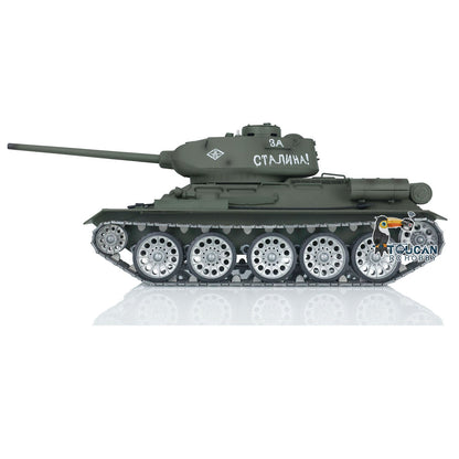 Henglong 1/16 TK7.0 Soviet Union T34-85 3909 RTR RC Tank BB IR Barrel Recoil 360 Degrees Turret Metal Tracks Sprockets Idlers Road Wheels