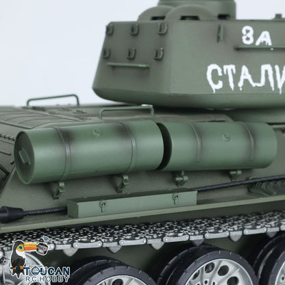 Henglong 1/16 TK7.0 Soviet Union T34-85 3909 RTR RC Tank BB IR Barrel Recoil 360 Degrees Turret Metal Tracks Sprockets Idlers Road Wheels