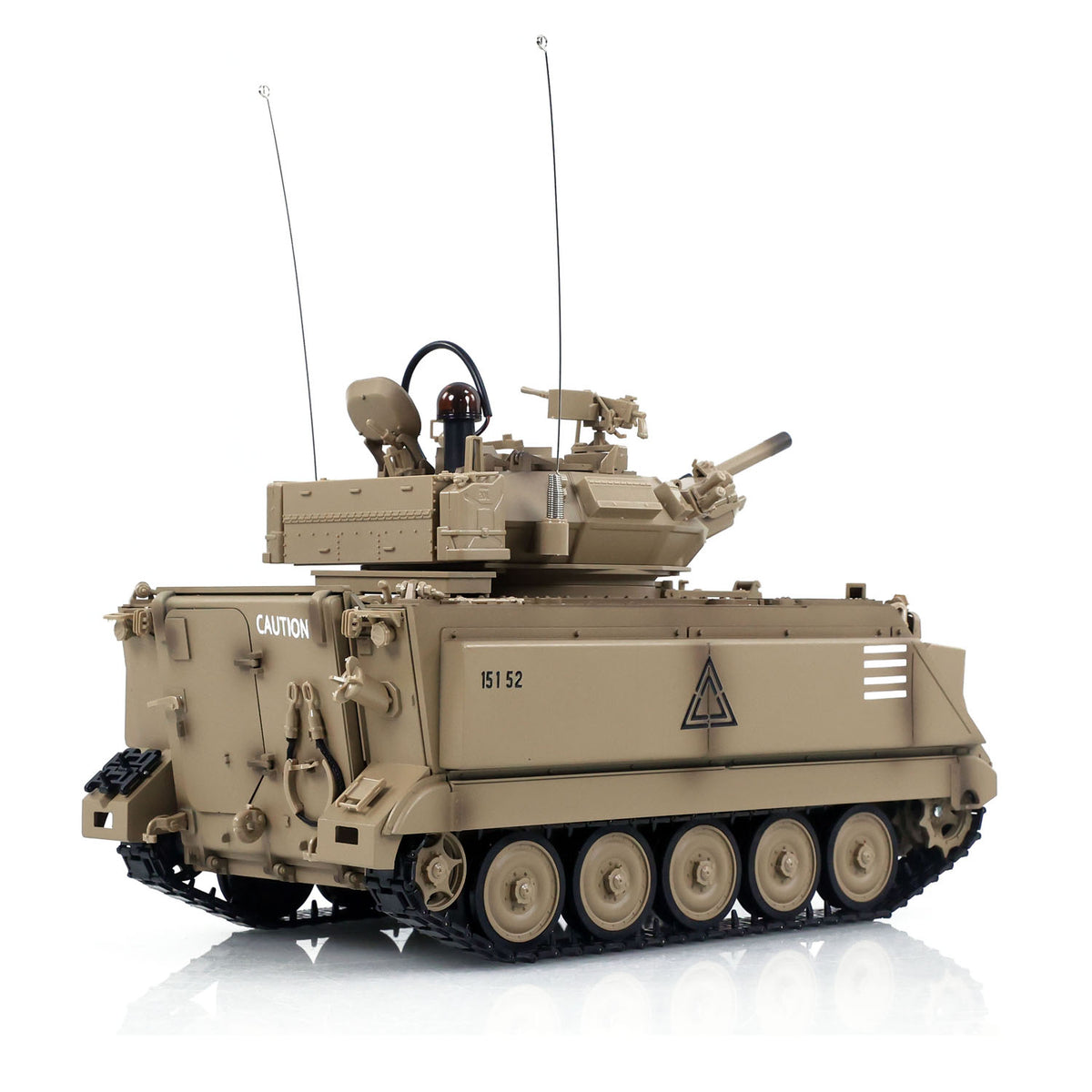 TOUCAN RC HOBBY TD 1/16 RC Military Tank M2412-A M113A1 MRV 320 Turret Rotary Barrel Recoil Elevation Infrared Driving Wheel Idlers Gearbox