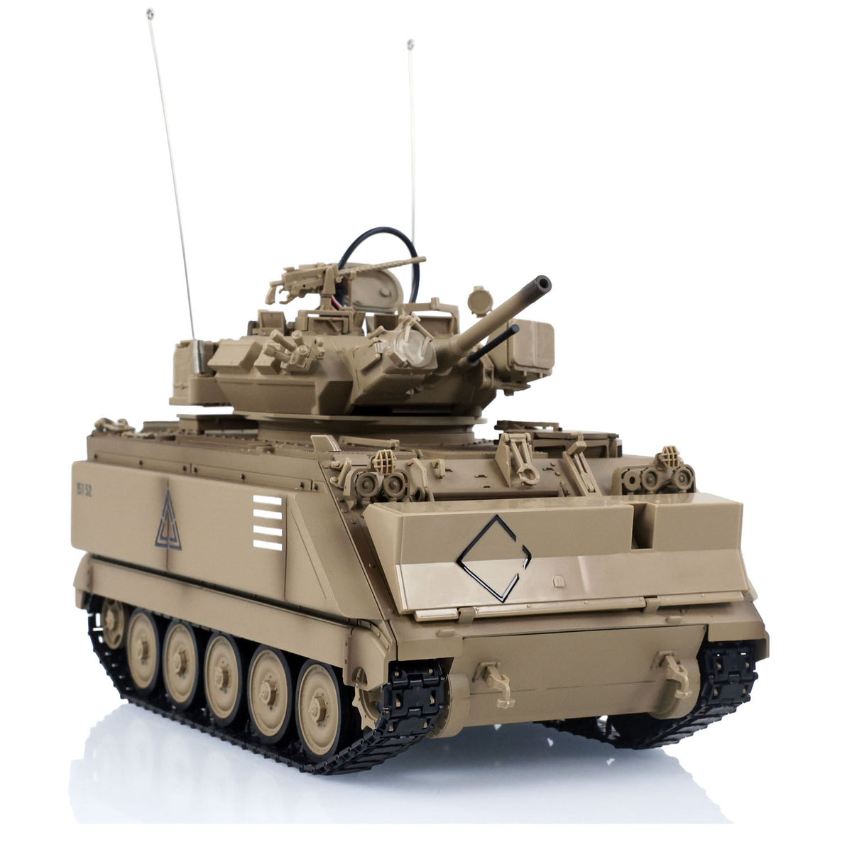 TOUCAN RC HOBBY TD 1/16 RC Military Tank M2412-A M113A1 MRV 320 Turret Rotary Barrel Recoil Elevation Infrared Driving Wheel Idlers Gearbox