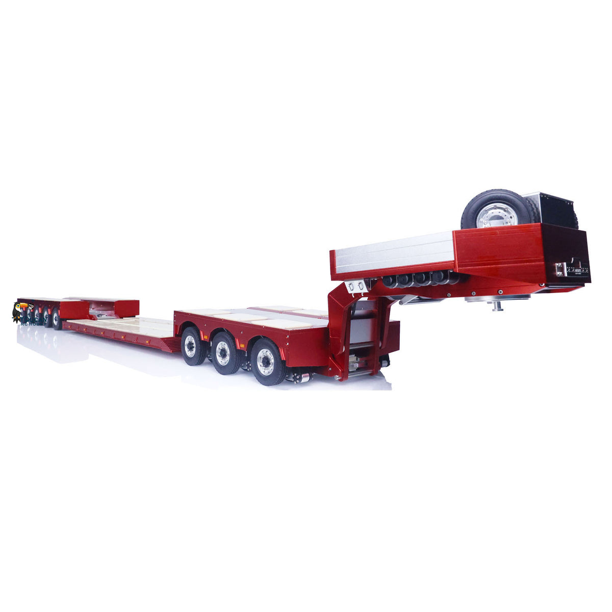 TOUCAN RC HOBBY DG-996 8 Axles 1/14 RC Hydraulic Trailer Metal 5+3 Hydraulically Suspended Remote Controlled Truck ESC Servo Motor