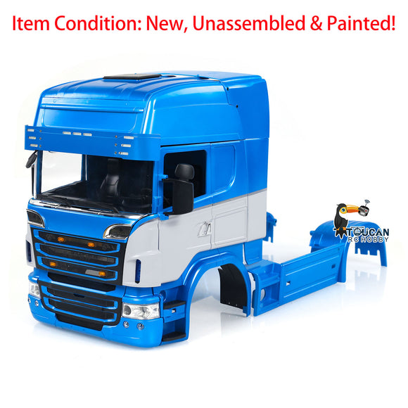 R730 Plastic Cabin Body Shell for 1/14 6*6 6*4 RC Tractor Car Remote Controlled Truck Painted Simulation Model