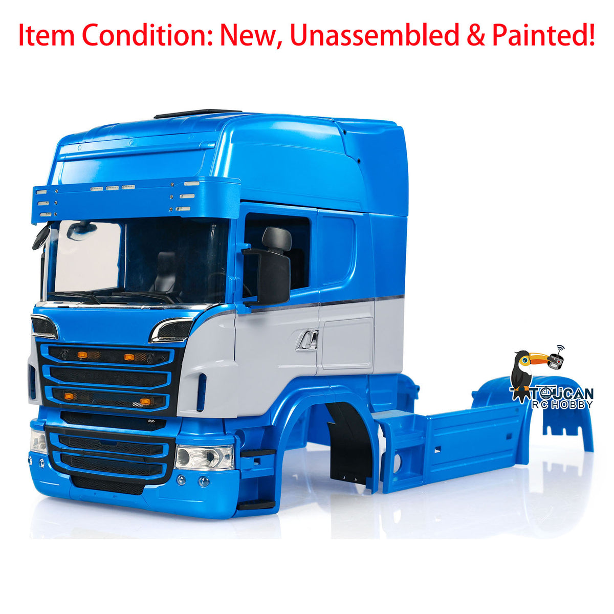 TOUCAN RC HOBBY R730 Plastic Cabin Body Shell for 1/14 6*6 6*4 RC Tractor Car Remote Controlled Truck Painted Simulation Model