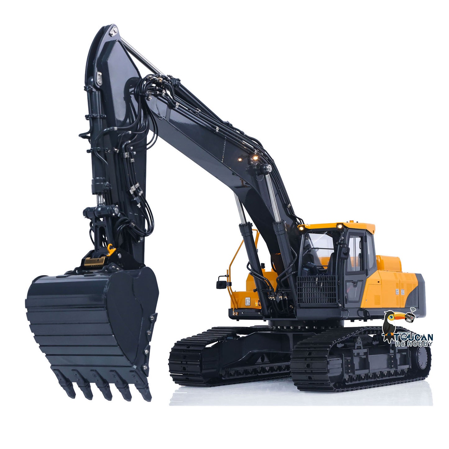 SFrog E400 Pro 1/14 Metal RC Hydraulic Excavator 9CH Valve 3 Pump Brushless Servo Quick Coupler FrSky XE Light Sound for Enthusiasts