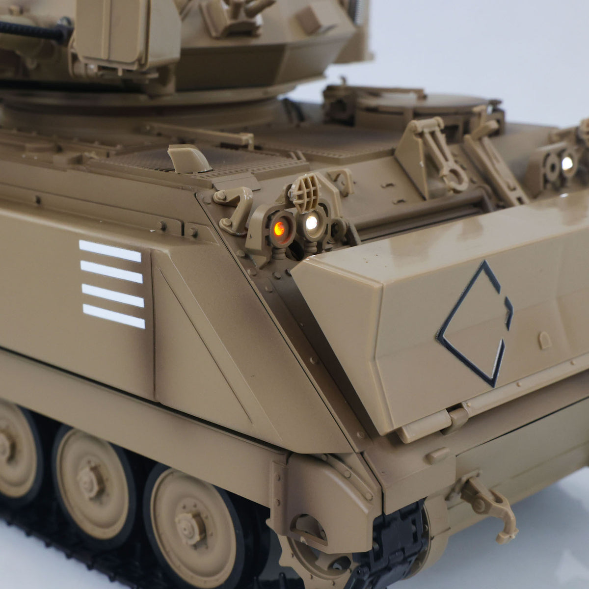 TOUCAN RC HOBBY TD 1/16 RC Military Tank M2412-A M113A1 MRV 320 Turret Rotary Barrel Recoil Elevation Infrared Driving Wheel Idlers Gearbox