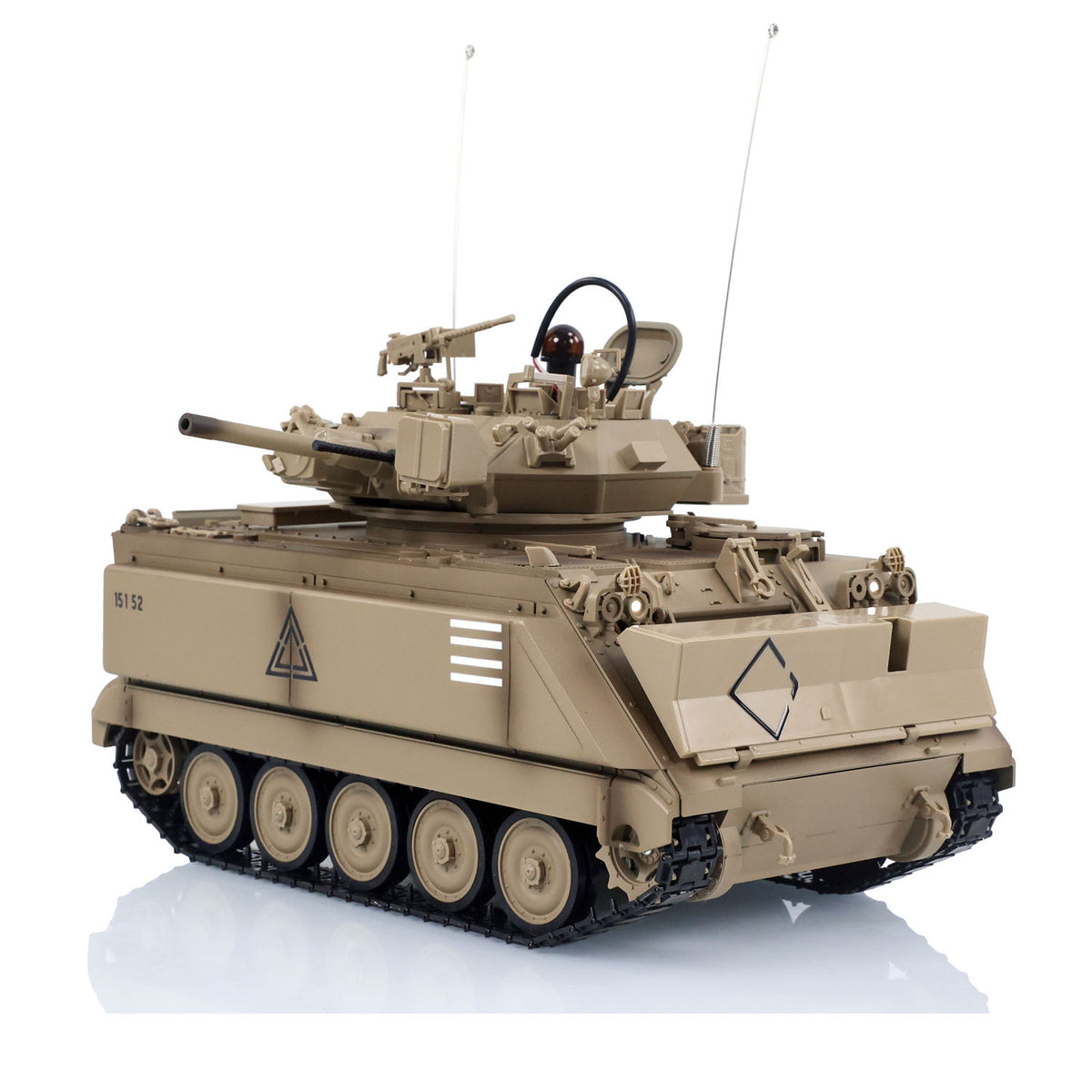 TOUCAN RC HOBBY TD 1/16 RC Military Tank M2412-A M113A1 MRV 320 Turret Rotary Barrel Recoil Elevation Infrared Driving Wheel Idlers Gearbox