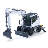 CUT LR914 1/14 Metal RC Hydraulic Wheel Excavator RTR 3 Arms 8-Way Valve Digger PL18EV Lite Controller Manual Quick Coupler Light & Sound System Cabin Guard Rail Tail hook for Model Collectors